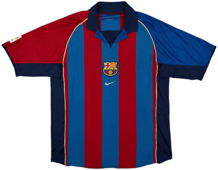 2001-02 Barcelona Home Shirt Rivaldo #10 - 8/10 - (L)