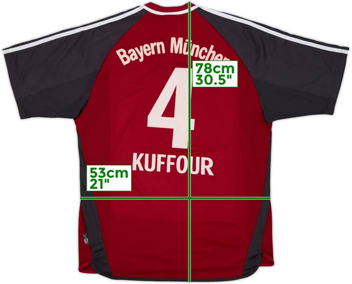 2001-02 Bayern Munich Home Shirt Kuffour #4 - 8/10 - (L)