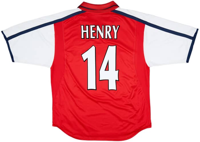 2000-02 Arsenal Home Shirt Henry #14 - 8/10 - (L)