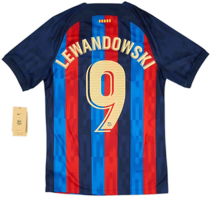 2022-23 Barcelona Home Shirt Lewandowski #9 (S)