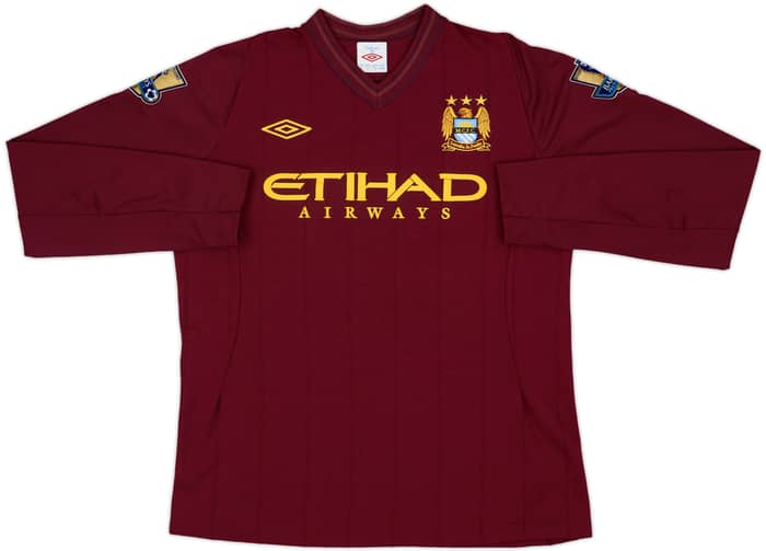 2012-13 Manchester City Away L/S Shirt Kompany #4 - 8/10 - (L)