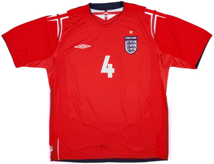 2004-06 England Away Shirt Gerrard #4 - 6/10 - (XL)