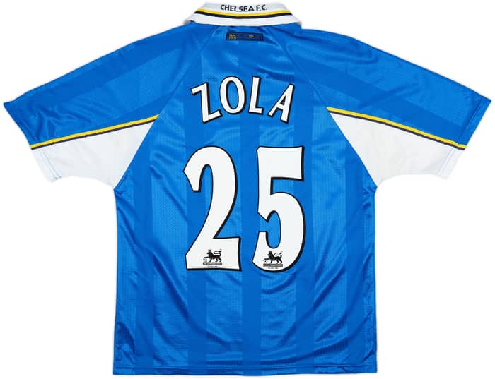 1997-99 Chelsea Home Shirt Zola #25 - 8/10 - (M)