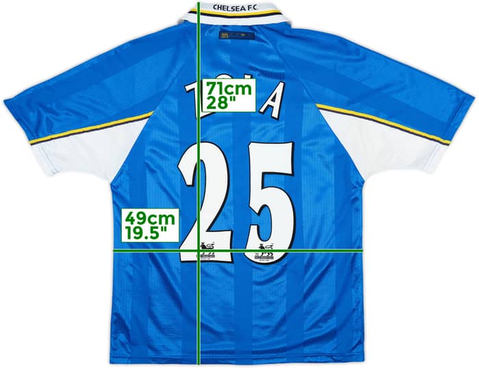 1997-99 Chelsea Home Shirt Zola #25 - 8/10 - (M)