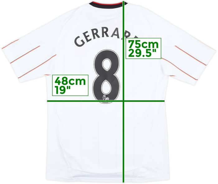 2010-11 Liverpool Away Shirt Gerrard #8 - 6/10 - (M)