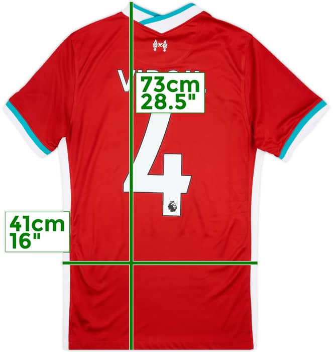 2020-21 Liverpool Home Shirt Virgil #4 - 6/10 - (S)