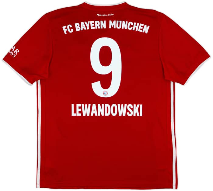 2020-21 Bayern Munich Home Shirt Lewandowski #9 - 6/10 - (L)