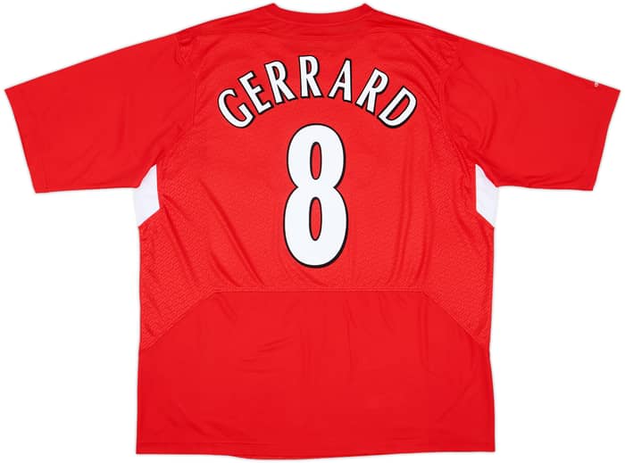 2004-06 Liverpool Home Shirt Gerrard #8 - 5/10 - (XL)