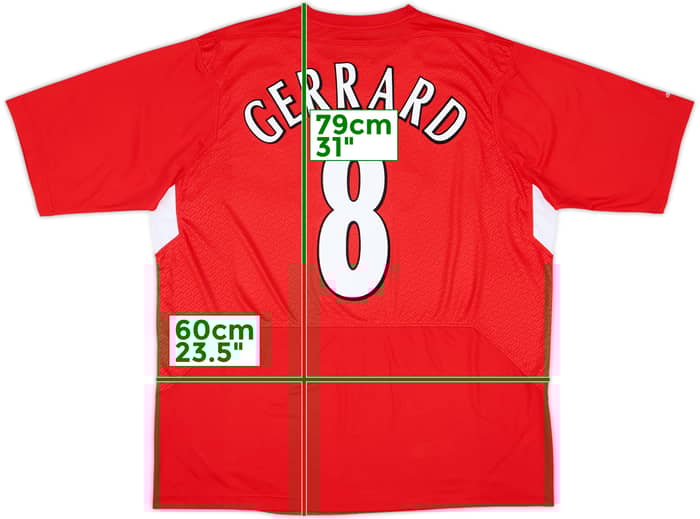 2004-06 Liverpool Home Shirt Gerrard #8 - 5/10 - (XL)