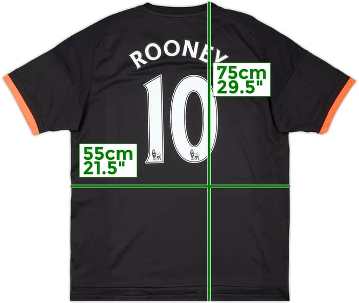 2015-16 Manchester United Third Shirt Rooney #10 - 6/10 - (XL)