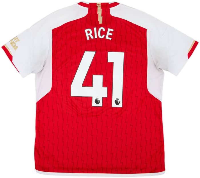 2023-24 Arsenal Home Shirt Rice #41 - 4/10 - (XL)