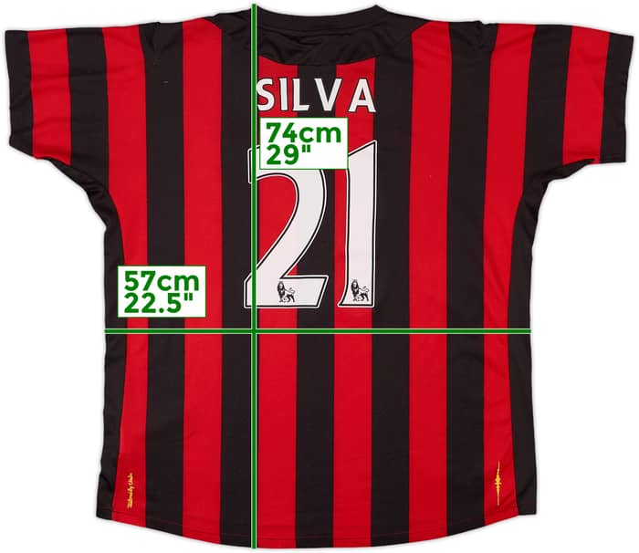 2011-12 Manchester City Away Shirt Silva #21 - 6/10 - (XL)