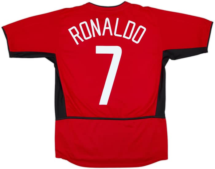2002-04 Manchester United Home Shirt Ronaldo #7 - 8/10 - (XL.Boys)