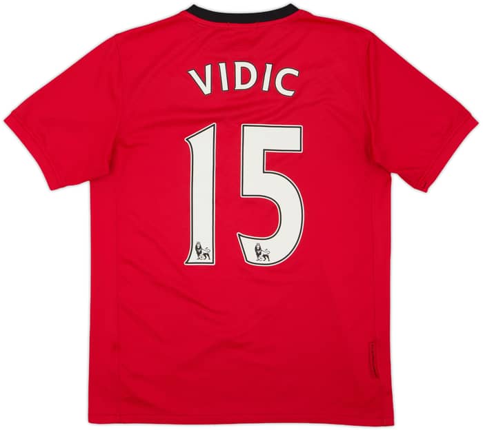 2009-10 Manchester United Home Shirt Vidic #15 - 7/10 - (XL.Boys)