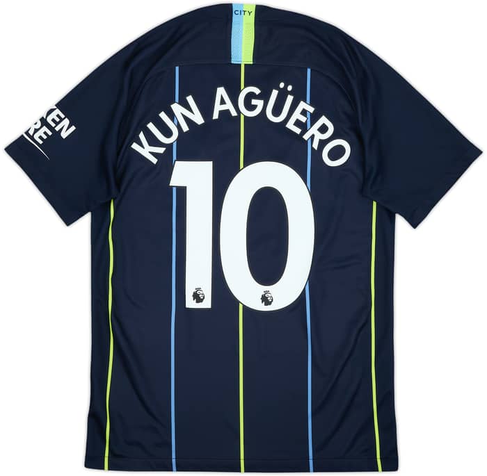 2018-19 Manchester City Away Shirt Kun Aguero #10 - 8/10 - (S)