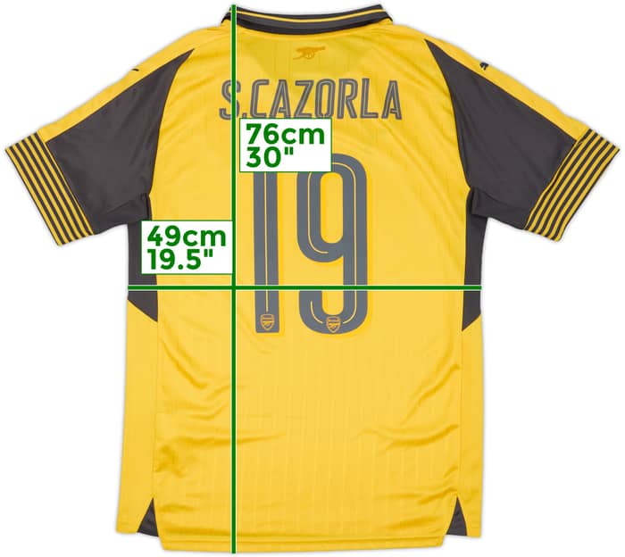 2016-17 Arsenal Away Shirt S.Cazorla #19 - 5/10 - (M)