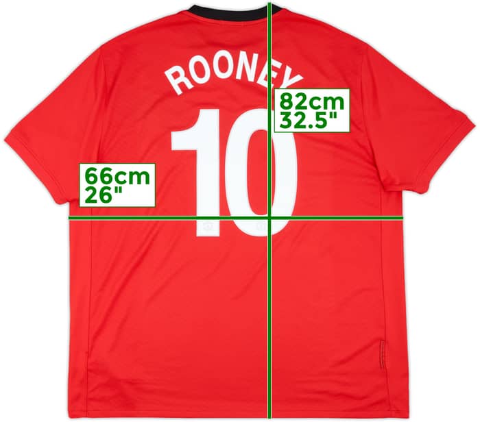 2009-10 Manchester United Home Shirt Rooney #10 - 10/10 - (3XL)