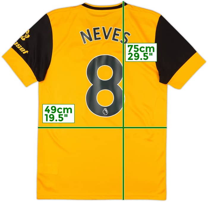 2020-21 Wolves Home Shirt Neves #8 - 8/10 - (S)