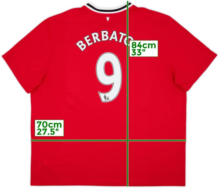 2011-12 Manchester United Home Shirt Berbatov #9 - 8/10 - (3XL)