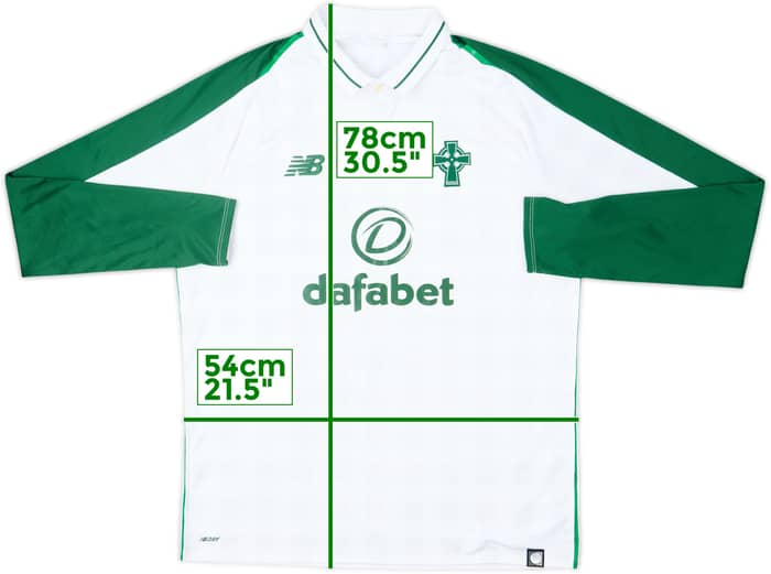 2018-19 Celtic Away L/S Shirt - 7/10 - (L)