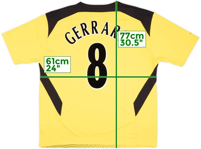 2004-06 Liverpool Away Shirt Gerrard #8 - 9/10 - (XL)