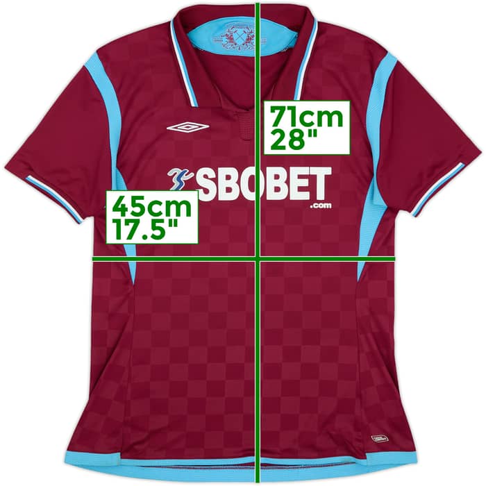 2009-10 West Ham Home Shirt - 9/10 - (Women's L)