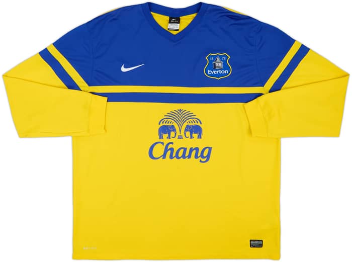 2013-14 Everton Away L/S Shirt Lukaku #17 - 9/10 - (XXL)