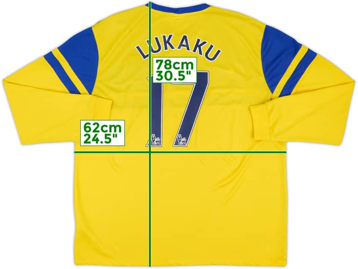 2013-14 Everton Away L/S Shirt Lukaku #17 - 9/10 - (XXL)