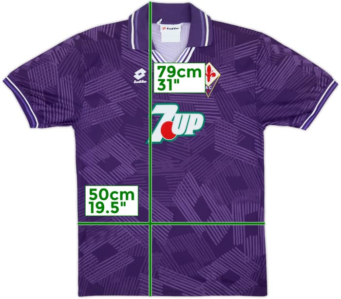 1992-93 Fiorentina Home Shirt - 8/10 - (M)