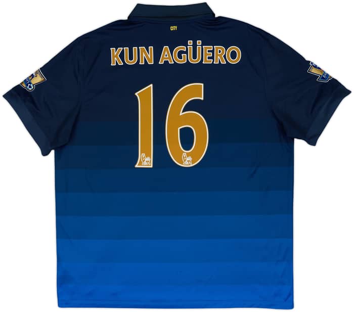 2014-15 Manchester City Away Shirt Kun Aguero #16 - 5/10 - (XXL)