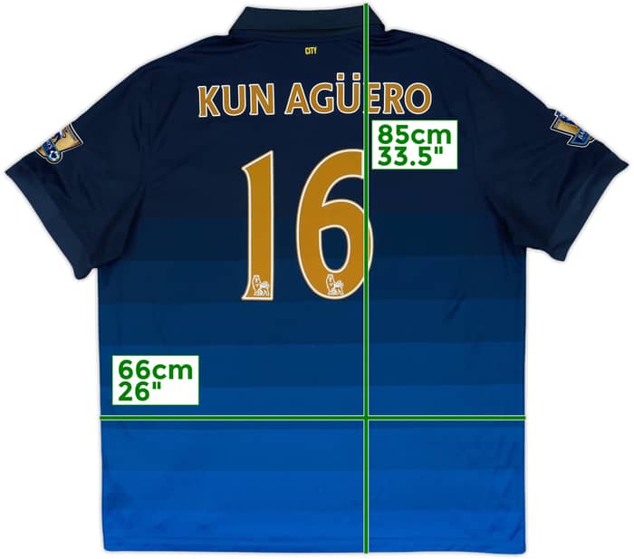 2014-15 Manchester City Away Shirt Kun Aguero #16 - 5/10 - (XXL)