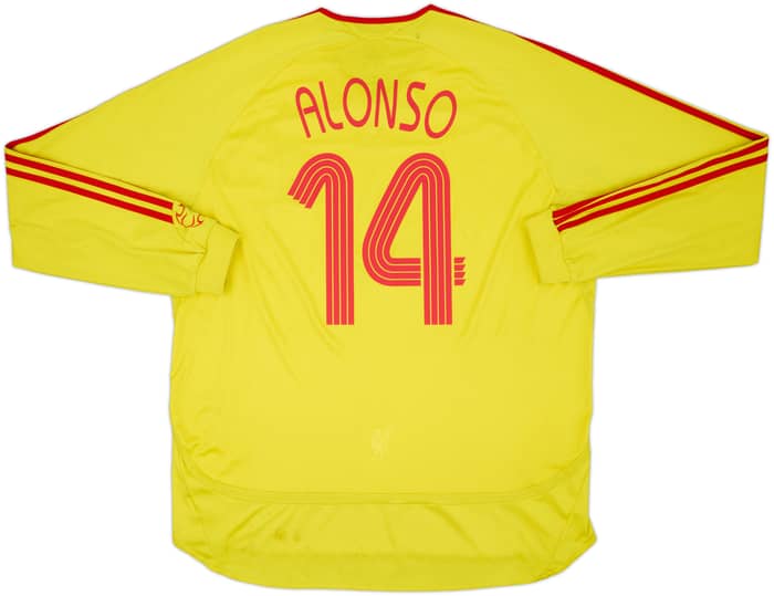 2006-07 Liverpool Away L/S Shirt Alonso #14 - 6/10 - (XXL)