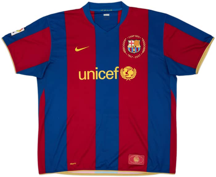 2007-08 Barcelona Home Shirt Ronaldinho #10 - 6/10 - (XXL)