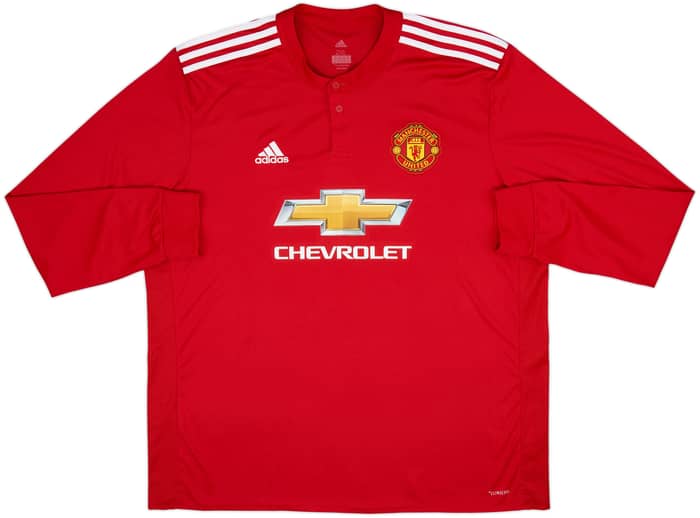 2017-18 Manchester United Home L/S Shirt Ibrahimovic #10 - 8/10 - (XXL)