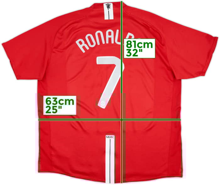 2007-09 Manchester United Home Shirt Ronaldo #7 - 6/10 - (3XL)