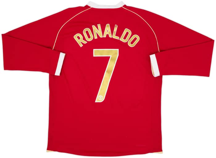 2006-07 Manchester United Home L/S Shirt Ronaldo #7 - 6/10 - (L)