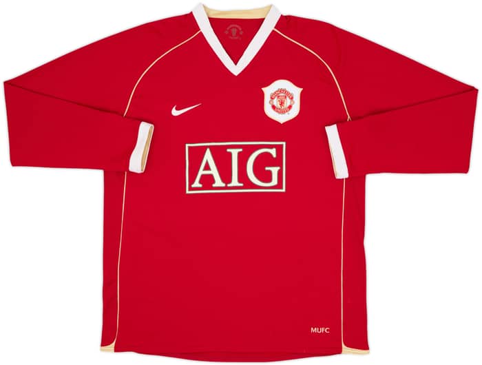 2006-07 Manchester United Home L/S Shirt Ronaldo #7 - 6/10 - (L)