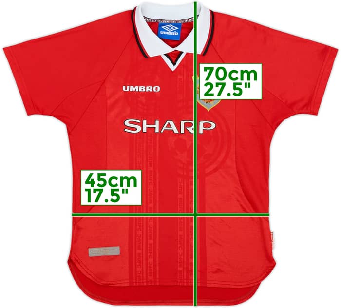 Camiseta CL del Manchester United 1997-00 - 9/10 - (L. Niños)