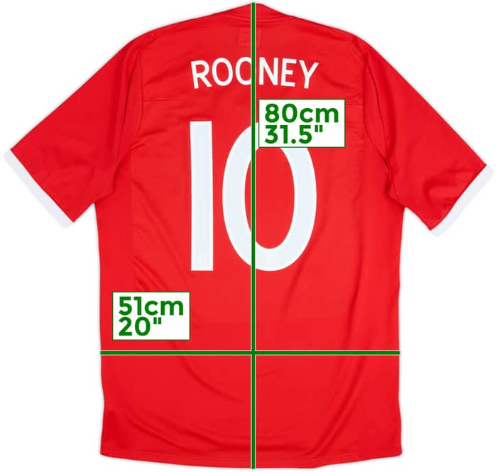 2010-11 England Away Shirt Rooney #10 - 5/10 - (L)