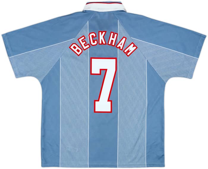 1996-97 England Away Shirt Beckham #7 - 6/10 - (XL)