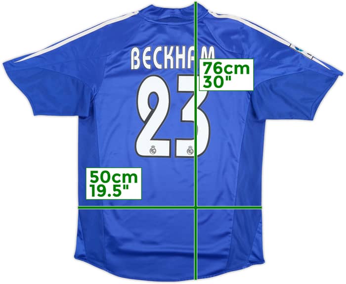 2004-05 Real Madrid Third Shirt Beckham #23 - 7/10 - (M)