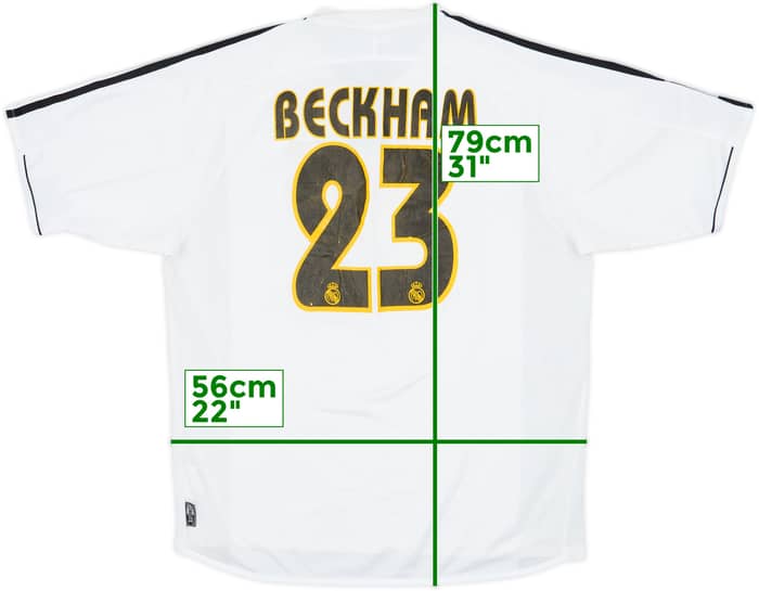 2003-04 Real Madrid Home Shirt Beckham #23 - 5/10 - (L)