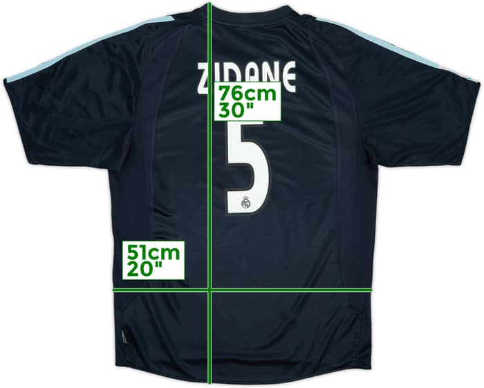 2003-04 Real Madrid Away Shirt Zidane #5 - 8/10 - (M)