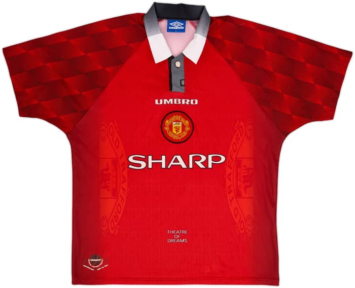 1996-98 Manchester United Home Shirt Beckham #10 - 9/10 - (L)