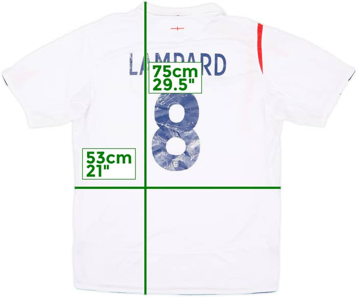 2005-07 England Home Shirt Lampard #8 - 5/10 - (L)