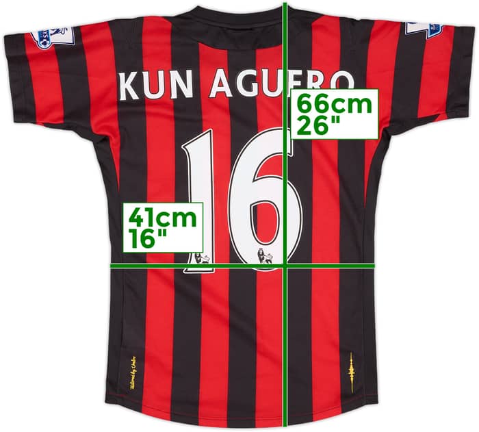 2011-12 Manchester City Away Shirt Kun Aguero #16 - 7/10 - (XL.Boys)