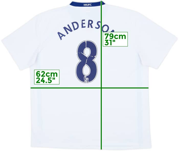 2008-10 Manchester United Away Shirt Anderson #8 - 5/10 - (XL)