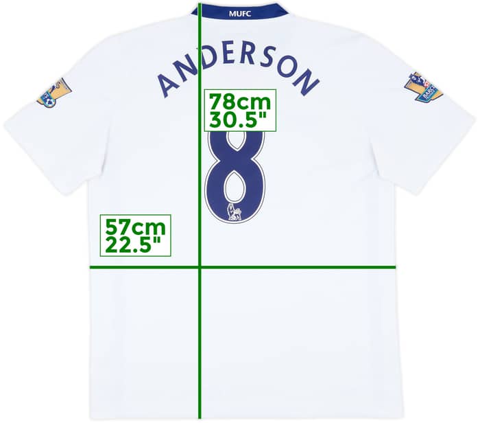 2008-10 Manchester United Away Shirt Anderson #8 - 8/10 - (L)