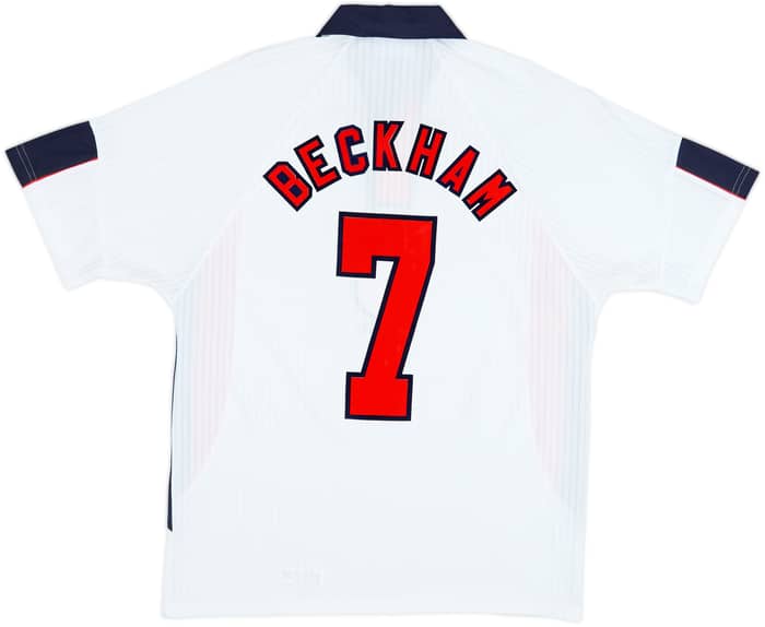 1997-99 England Home Shirt Beckham #7 - 5/10 - (L)