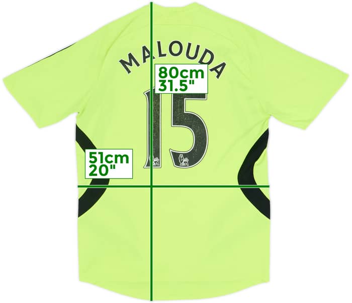 2007-08 Chelsea Away Shirt Malouda #15 - 6/10 - (M)